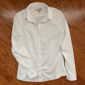 Banana Republic white fitted button down